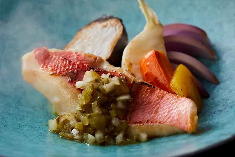 下田産金目鯛 熱川ポーク 旬の伊豆地野菜コース