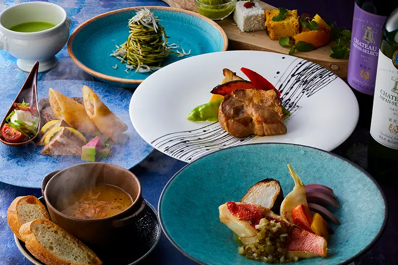 下田産金目鯛 熱川ポーク 旬の伊豆地野菜コース