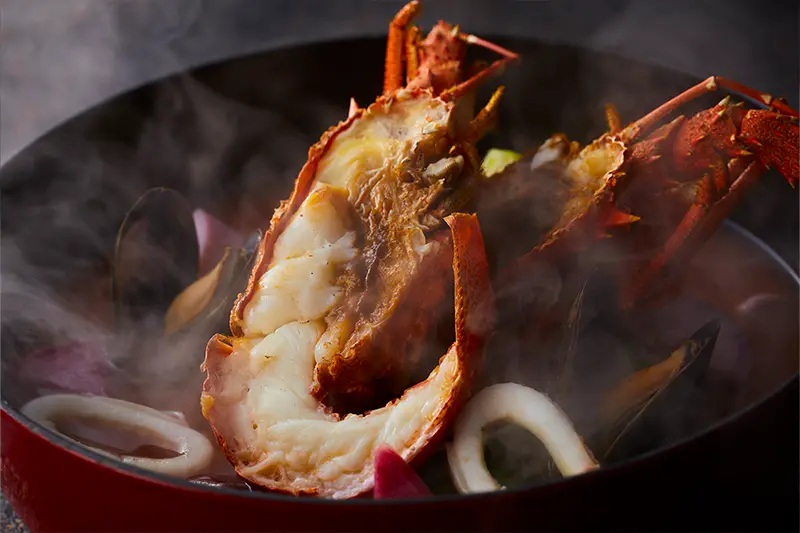 伊勢海老 あしたか牛 下田産金目鯛のプレミアムコース