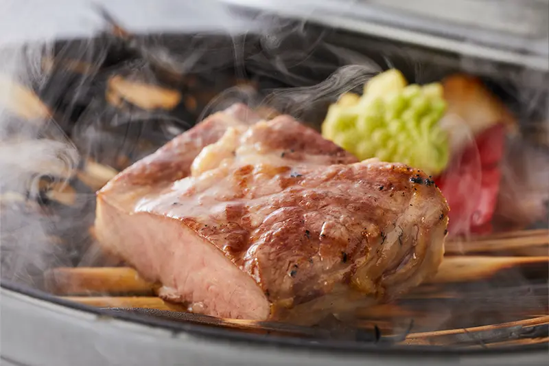 ふじの国いきいきポークの藁焼き（金山寺味噌のコンフィチュール）